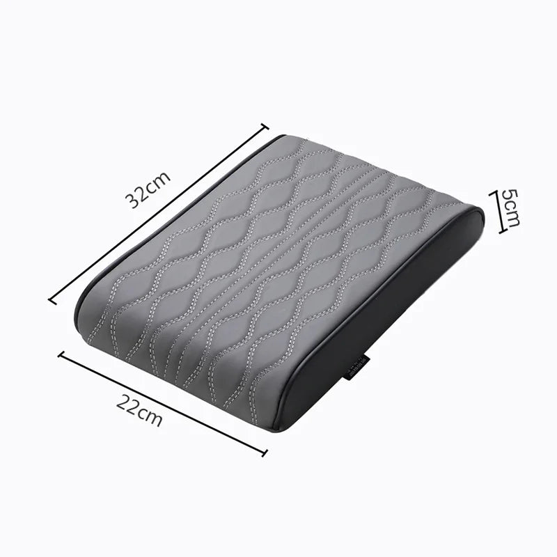 SEAMEATL Thicken Car Armrest Box Cushion 3D Memory Foam Center Console Protector Cover Breathable PU Leather Elbow Support Pad