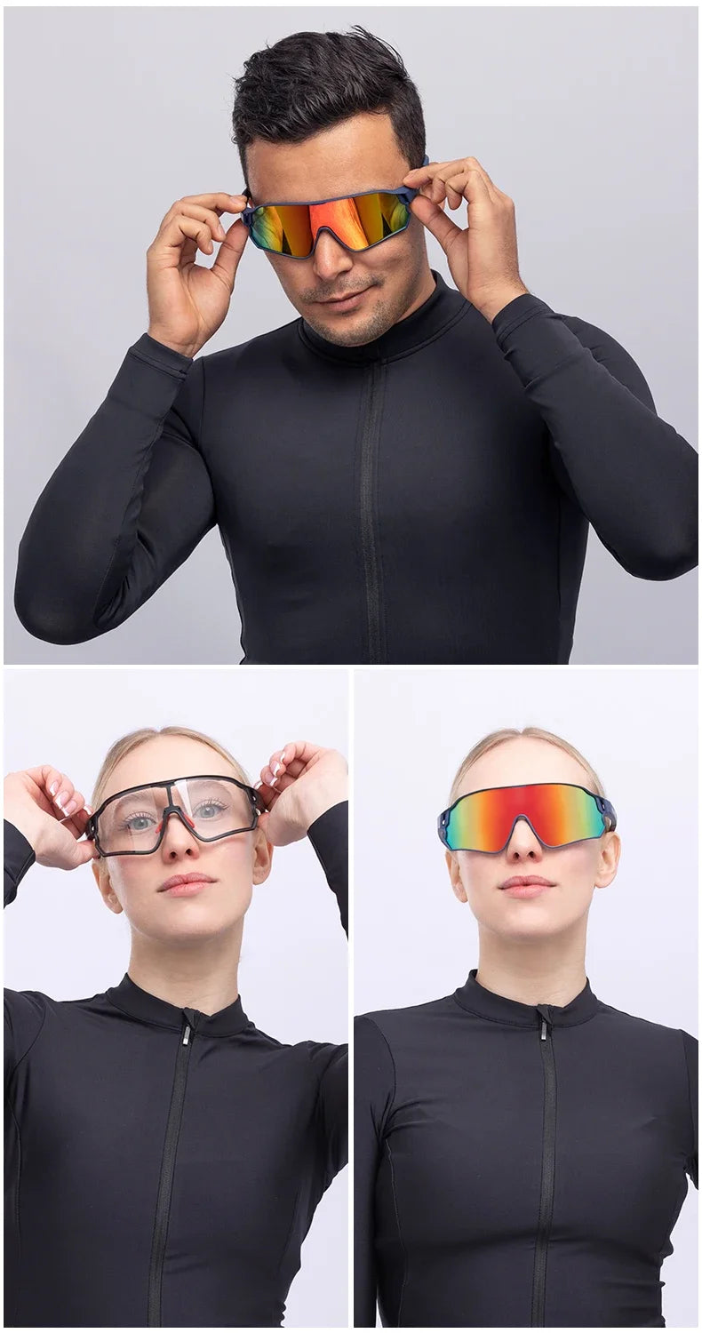 Occhiali da ciclismo ROCKBROS polarizzati MTB Strada UV400 Protezione solare per bicicletta Leggeri Unisex Attrezzatura sportiva per bici