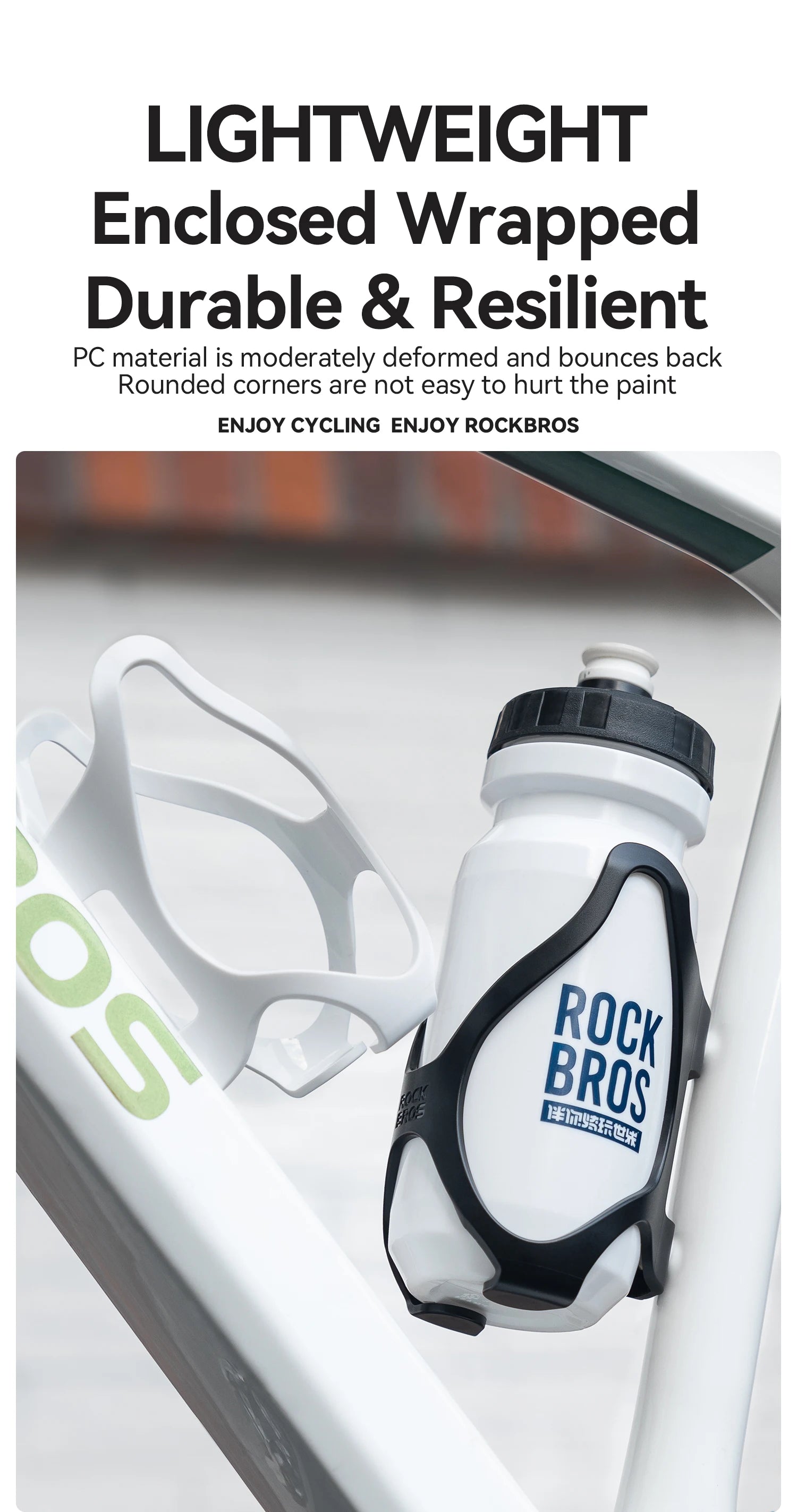 600ml Cycling Water Bottle with Bike Cage