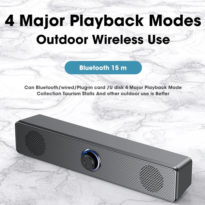 USB-Powered Bluetooth Desktop Soundbar