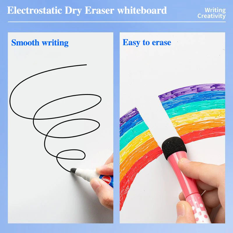 Static-Cling Dry-Erase Whiteboard Roll, 45cm Wide