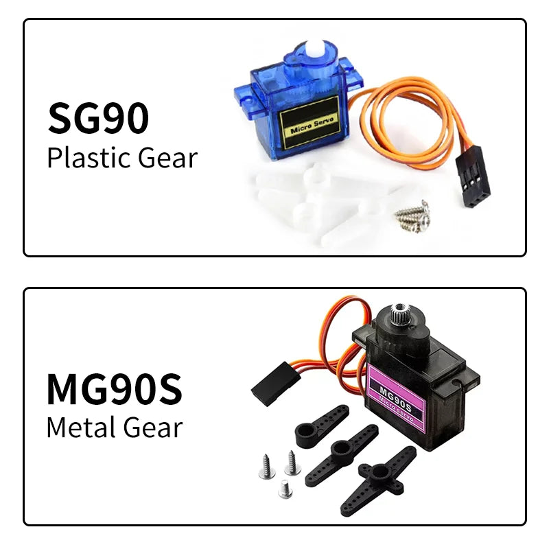 SG90 / MG90S Micro Servo Motor Packs