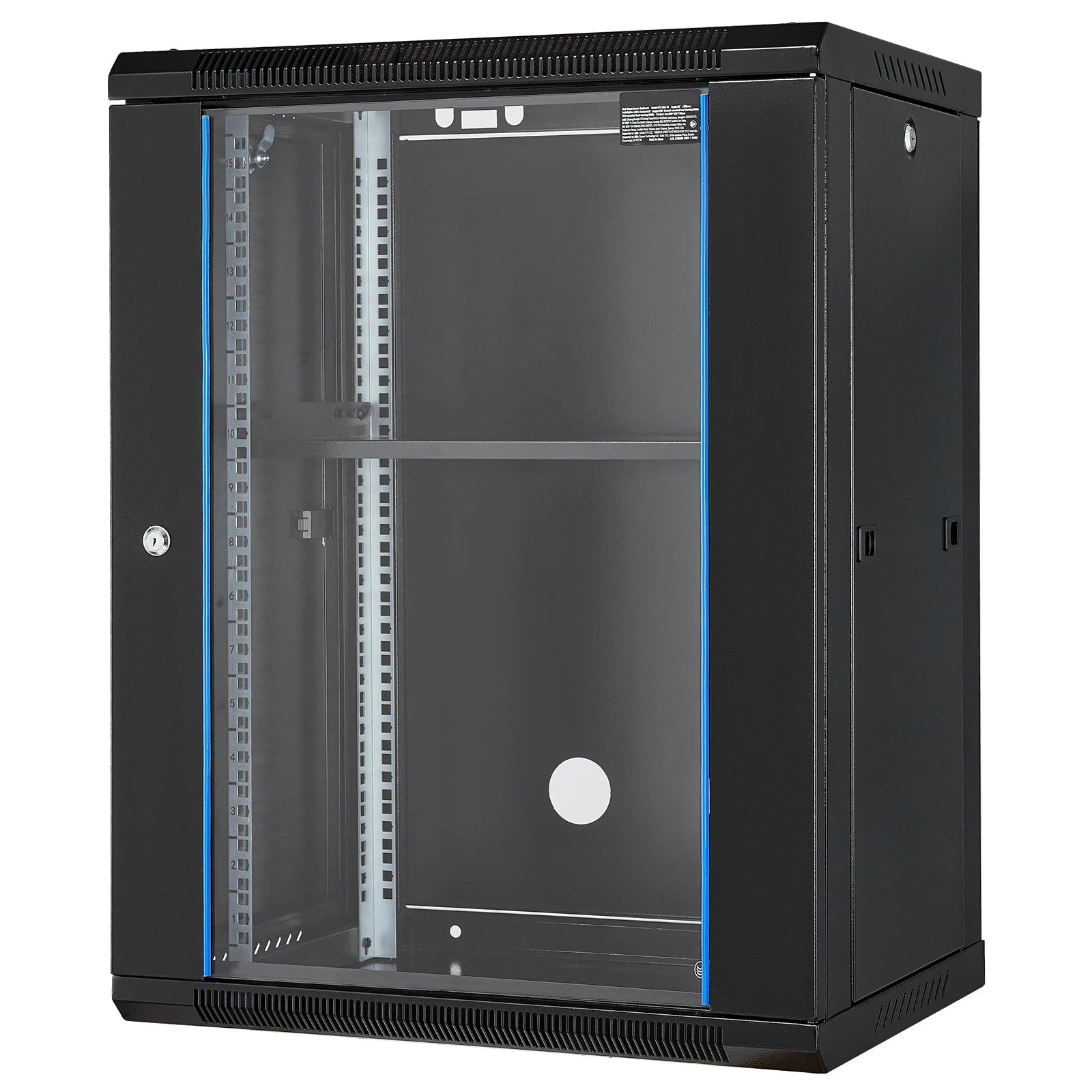 SucceBuy 15U Wall Mount Server Cabinet 500lbs Max Ground-mounted Load Capacity Network Rack Enclosure for IT A/V Devices Use