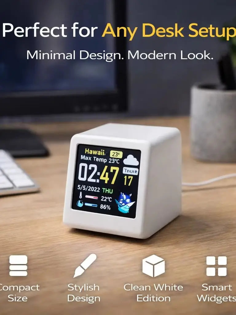 Wi-Fi Desk Clock and Online Data Display