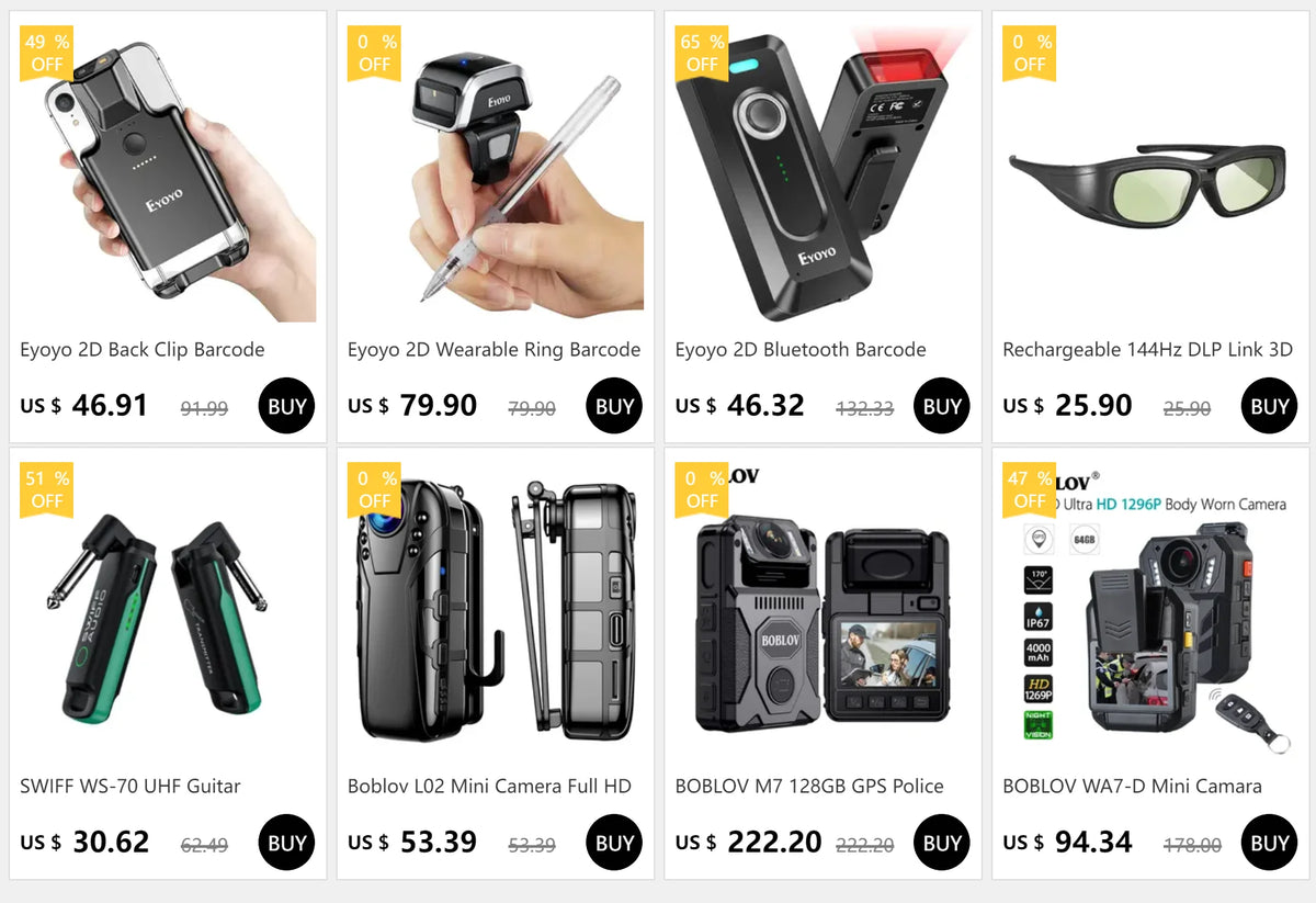 BOBLOV N9 Mini Camera Police Full HD 1296P Body Mounted Camera Small Portable Night Vision BodyCam 128GB/258GB Camera Mini