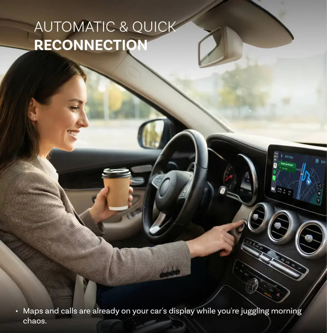 Mini Wireless CarPlay and Android Auto Adapter USB Dongle