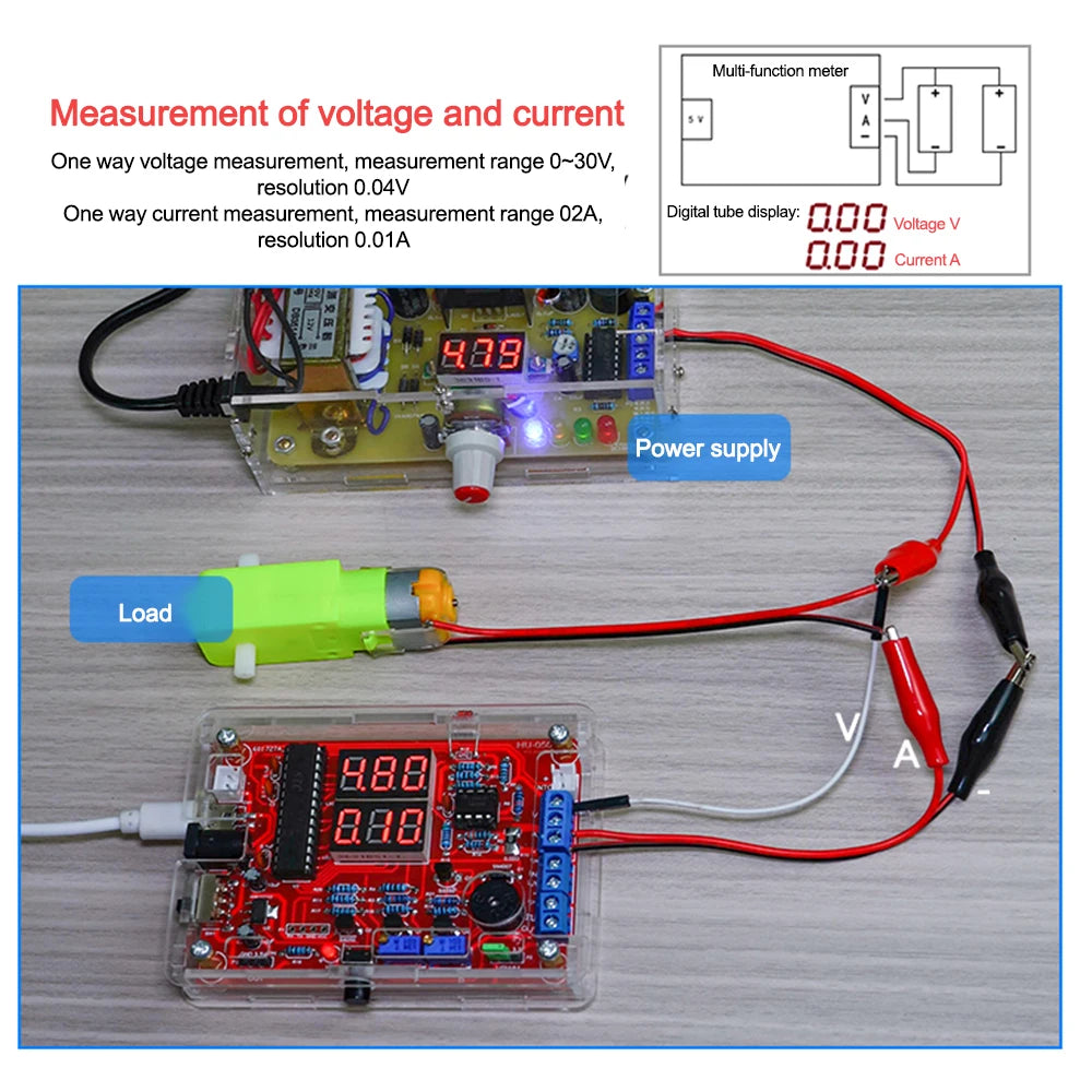 DIY sada multifunkčního měřiče a generátoru signálu PWM