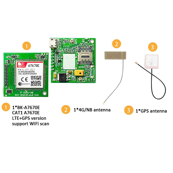 Moduł A7670E LTE Cat 1 Multi-Band 4G GSM GPRS