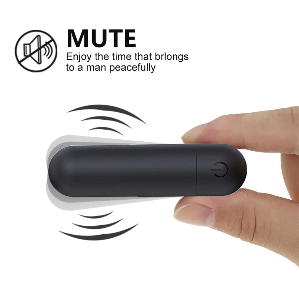 10-växlad USB-uppladdningsbar mini bullet-vibrator med vattentät design