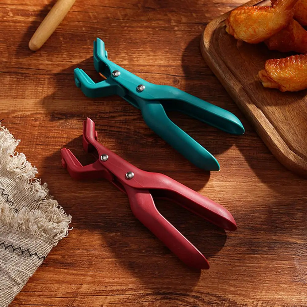 Pinça multifunções para segurar tigelas e evitar queimaduras, cor sólida, utensílio doméstico de silicone para cozinha, antiescaldão 2