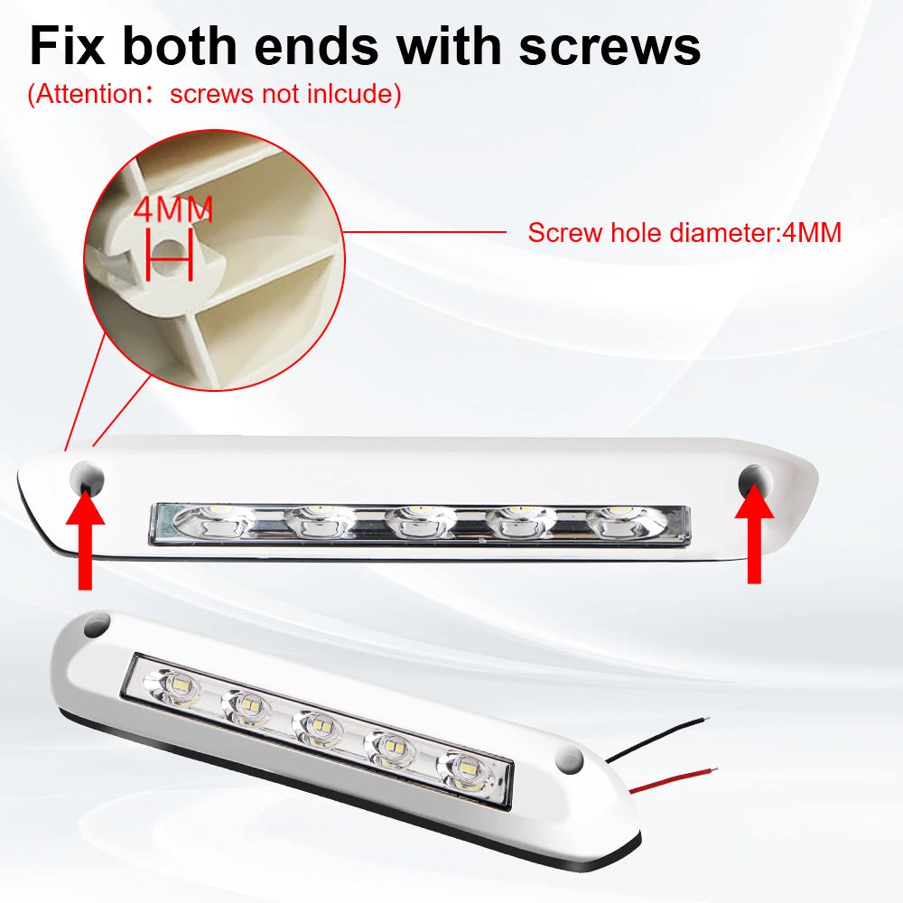Barra de luz LED para toldo de autocaravanas y remolques, 12 V/24 V