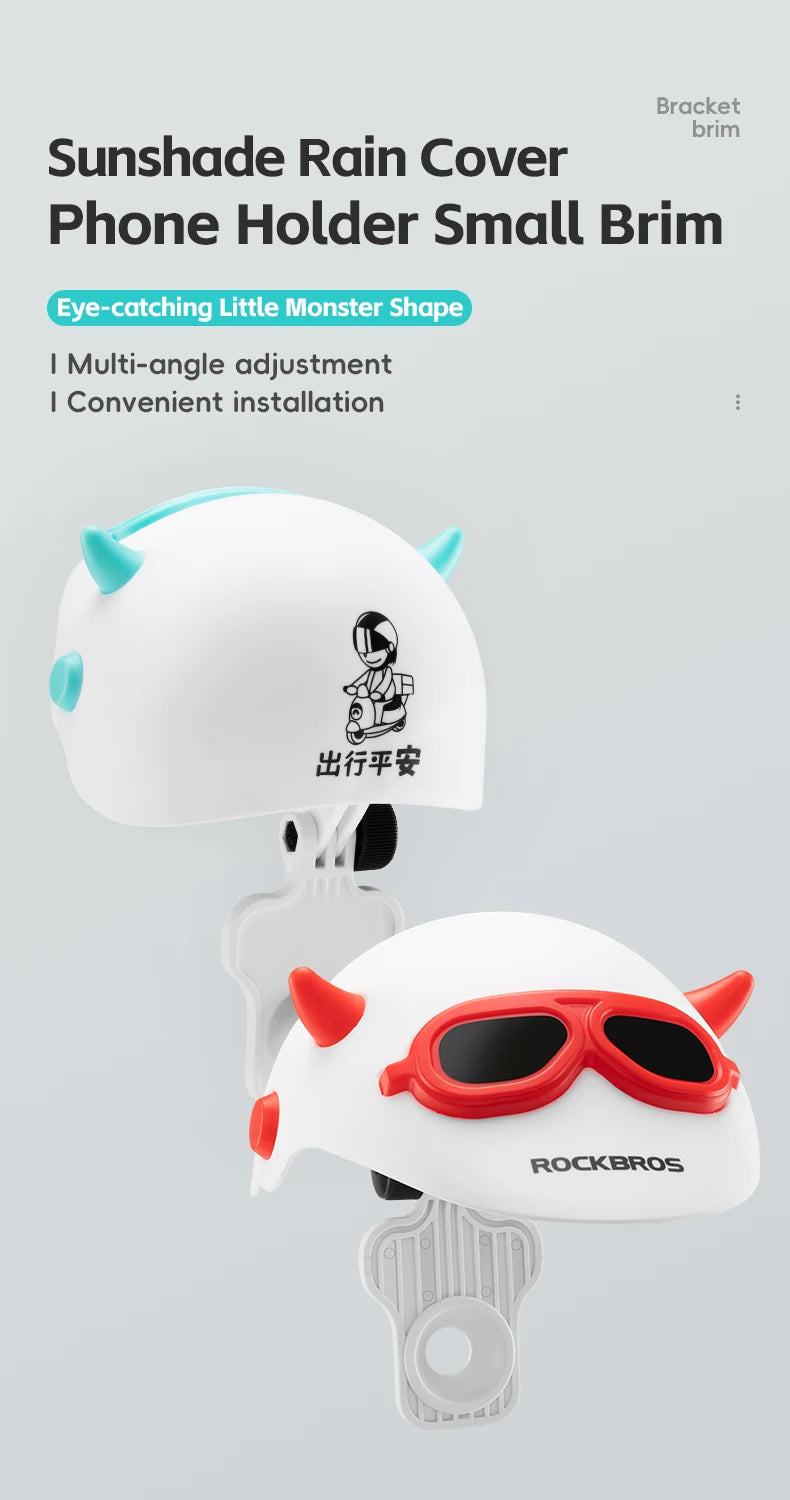 Bike Phone Holder with Rainproof Sun Shade Umbrella Mount