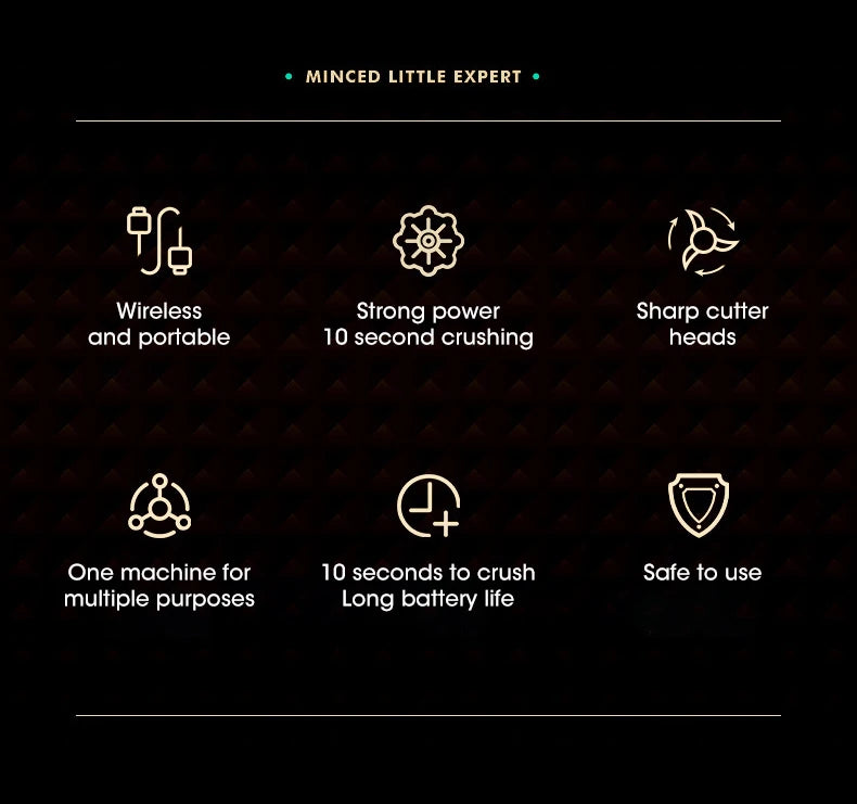 250ml Elektrische Knoflookstamper en Draagbare Voedselhakker