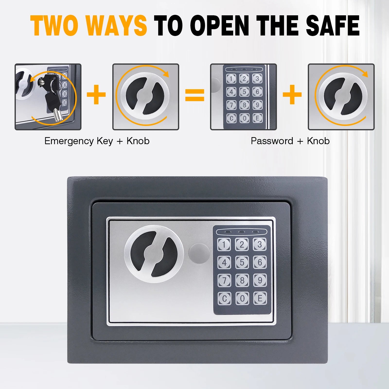 DayPlus Electronic Digital Safe Box for Home, Office & Hotel