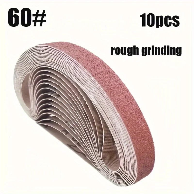 20 × 520 mm Sanding Belts, 10 Pack