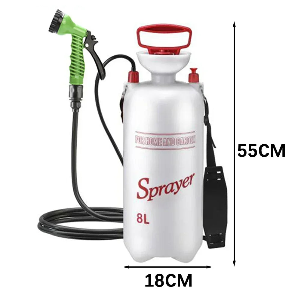 Portable Outdoor Shower with 3m Hose, 4L & 8L