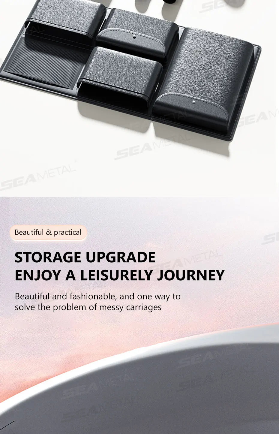 SEAMETAL Car Trunk Organizer Multi-Pocket Backseat Hanging Storage Bag Waterproof Car Storage Pocket Universal for Suv Truck Mpv