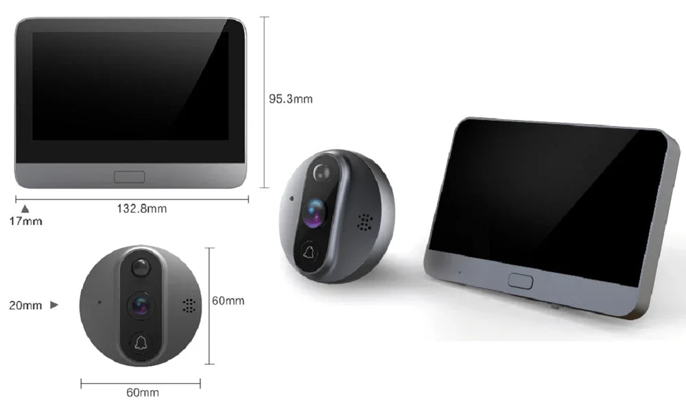 Battery-Powered 5MP WiFi Peephole Camera