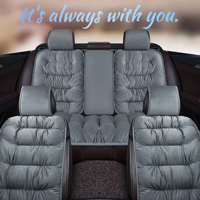 SEAMETAL Plush Car Seat Cover Winter Warm Auto Seat Cushion Thicken Anti Slip Seat Protector Cushion for Suv Sedan Truck Pick-Up