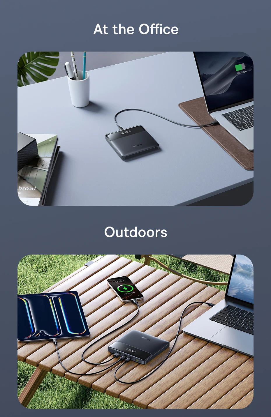 100W Power Bank 20000mAh Fast Charging for Laptops & Phones
