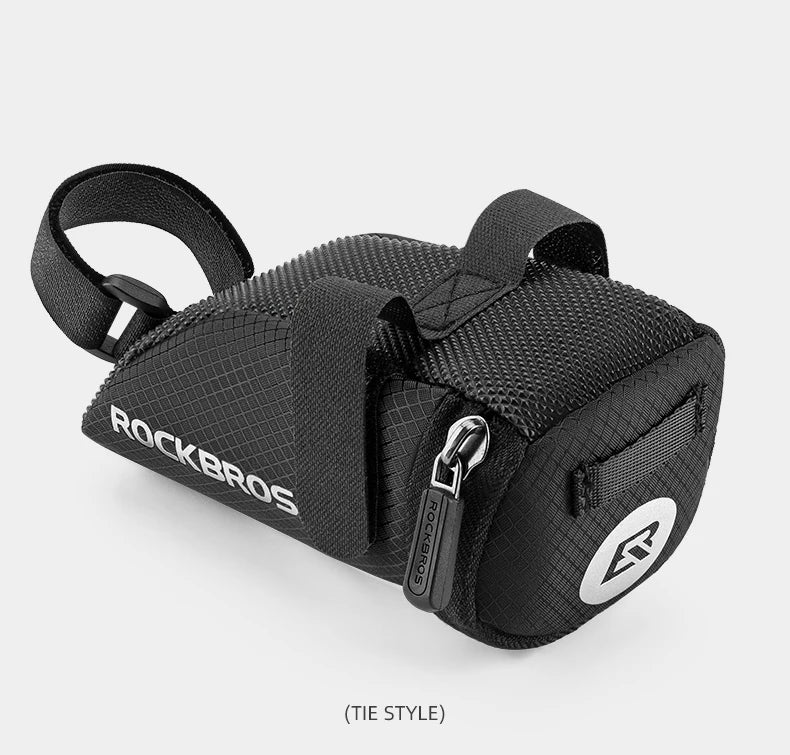 Compact Bike Saddle Bag with Reflective Design & Tool Storage