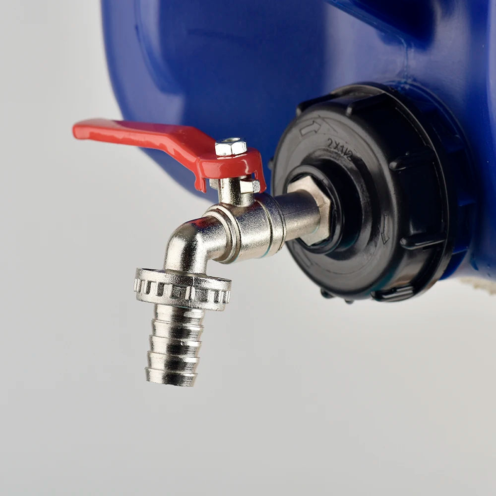 IBC Tank Tap Adapter S60*6 Coarse Thread to Brass/Alloy 16mm Quick Connect Replacement Valve Garden Home Valve Fitting Faucet