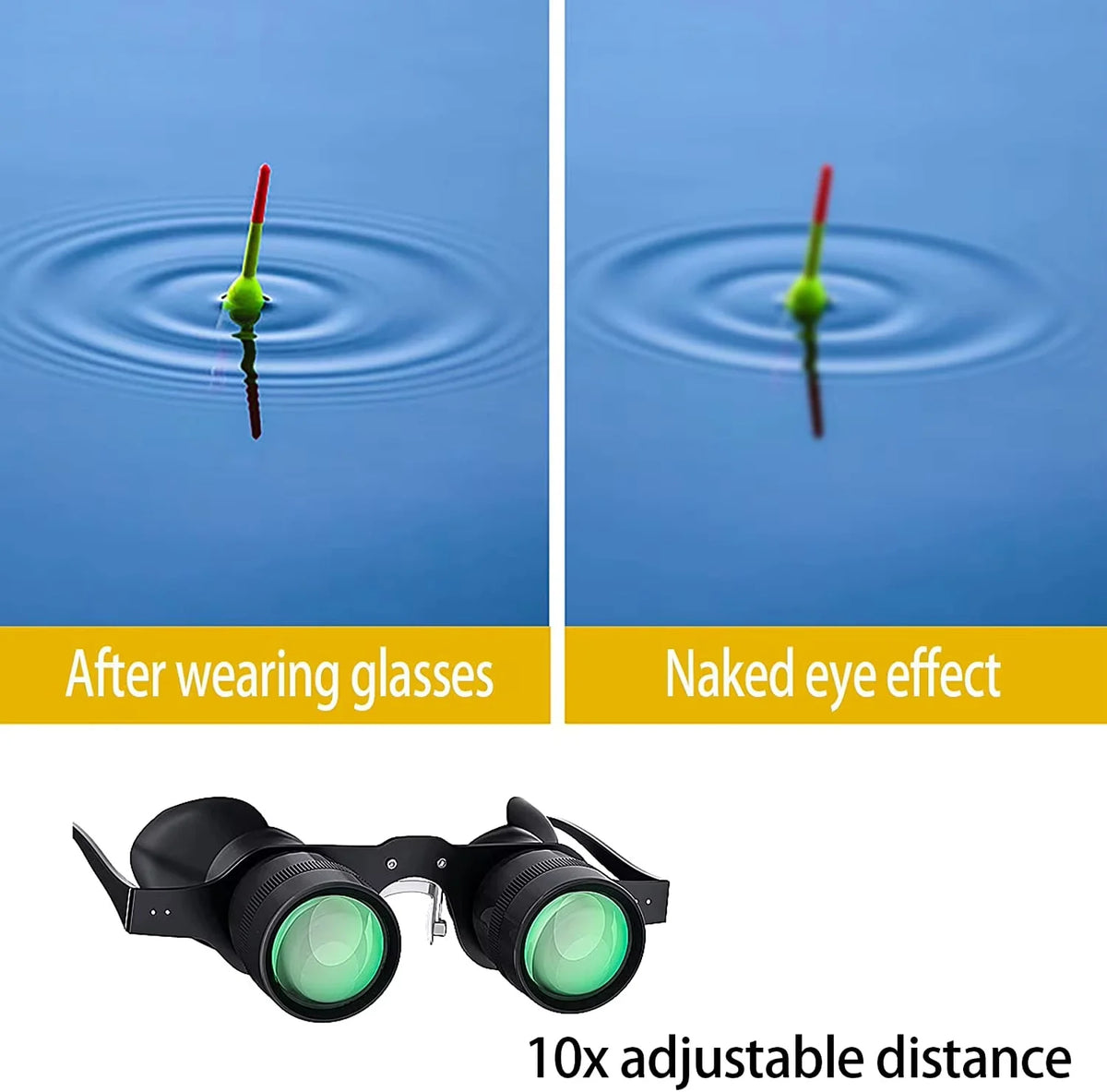Hands-Free Binocular Glasses for Fishing and Spectating