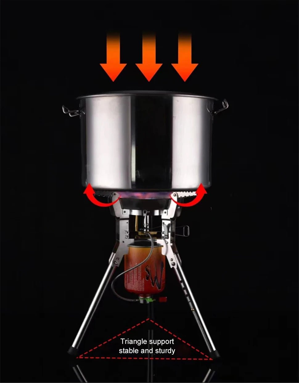 BRS-69 Outdoor Gas Stove 4360W Foldable Adjustable Camping Burner