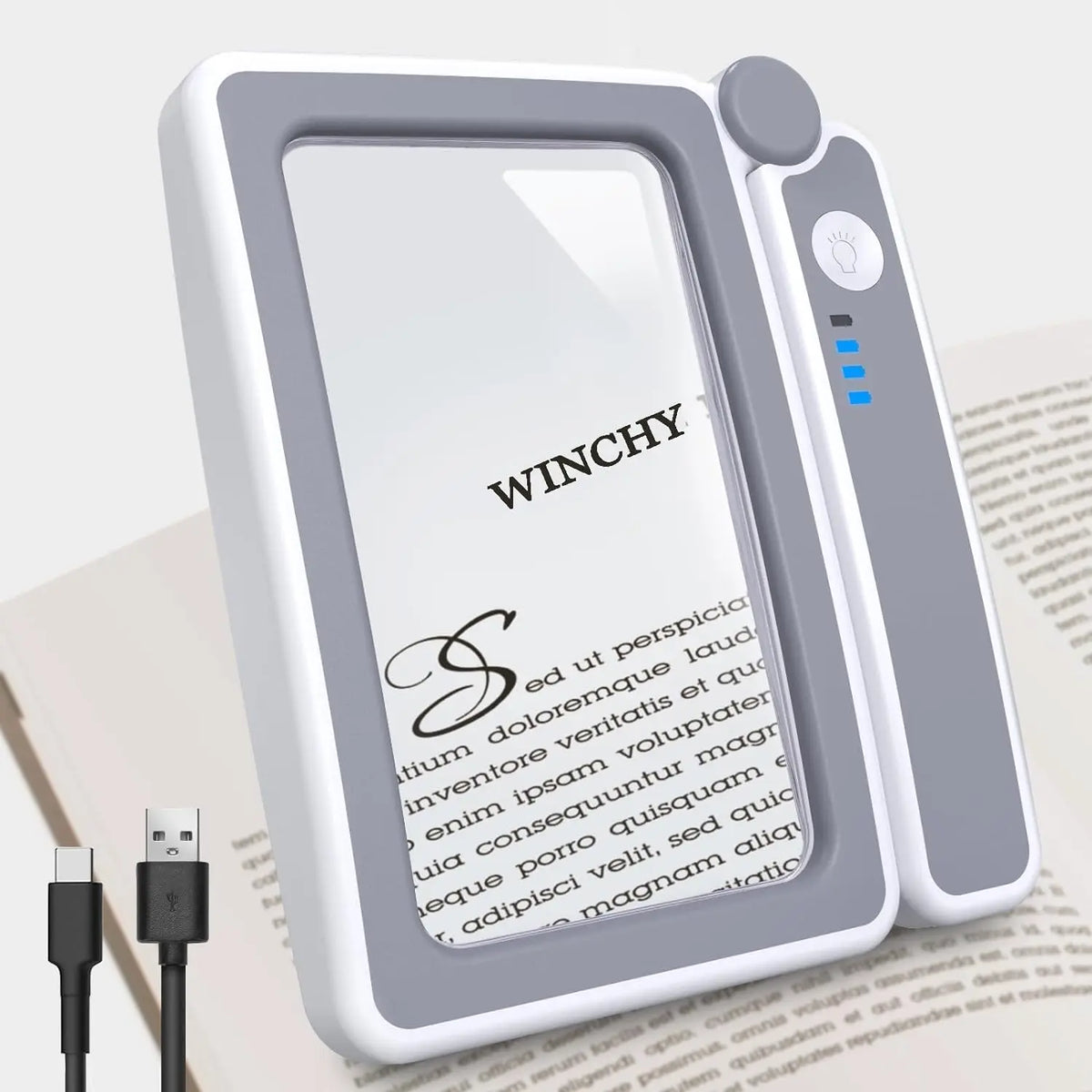 Large Rectangular LED Reading Magnifier