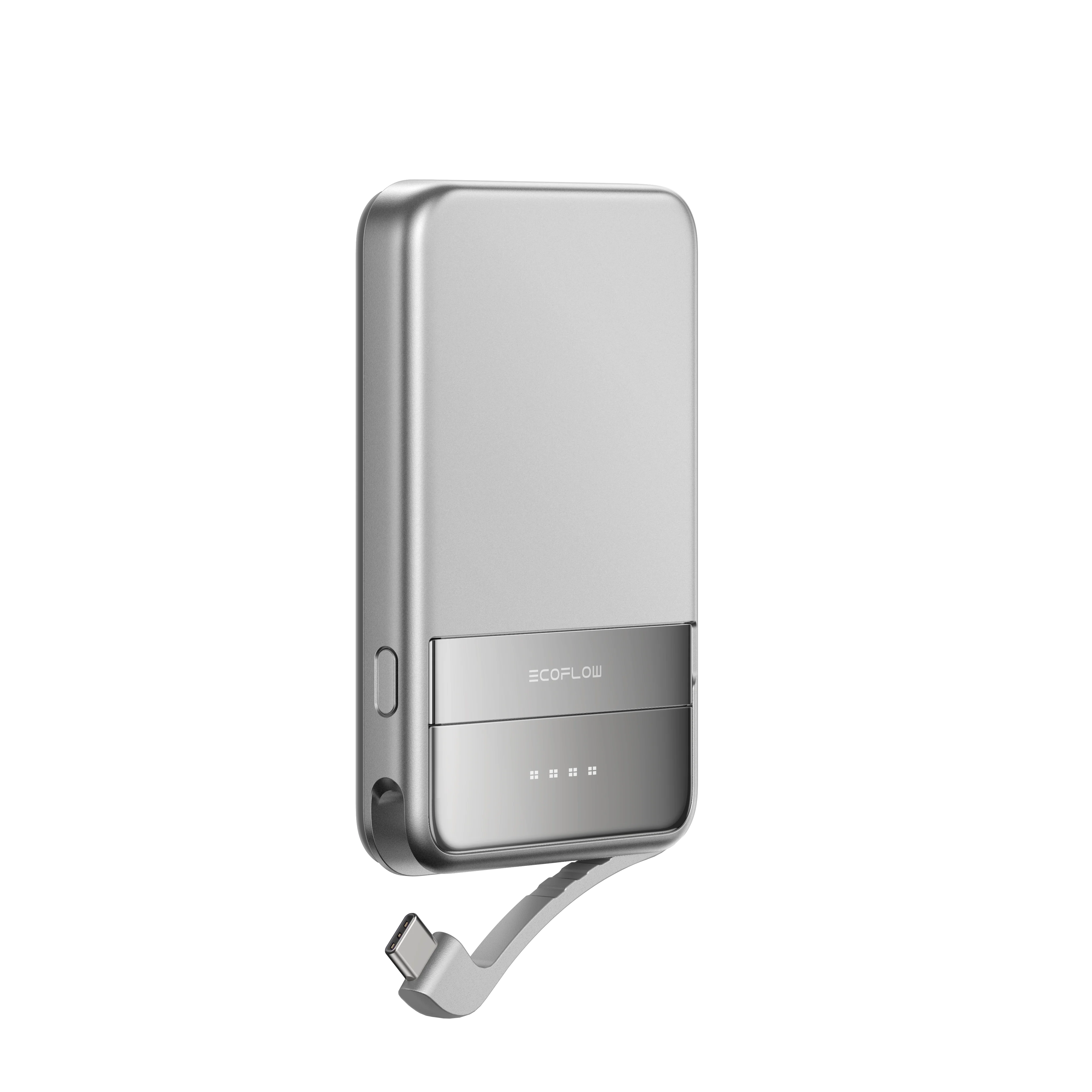 ECOFLOW Rapid Power Bank Wireless 5000mAh, Qi2 Certified Ultra-Fast Magnetic Portable Charger with Stand & Built-in USB-C Cables