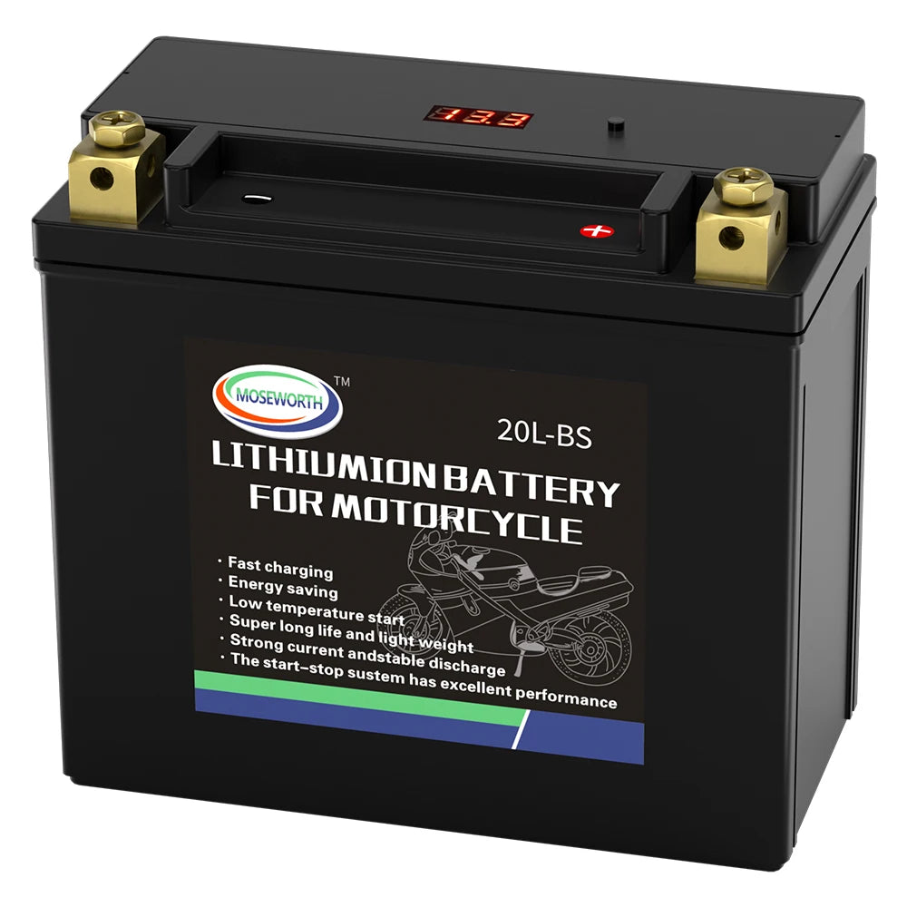 Motorcycle Battery 12V LiFePO4 Lithium Ion 4L-BS 160CCA Size-113x70x89mm Built-in BMS Board Lithium Phosphate Ion Battery