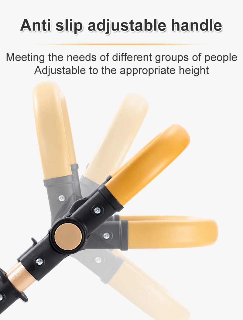 3-in-1 Luxurious Portable Baby Stroller with High Landscape Frame