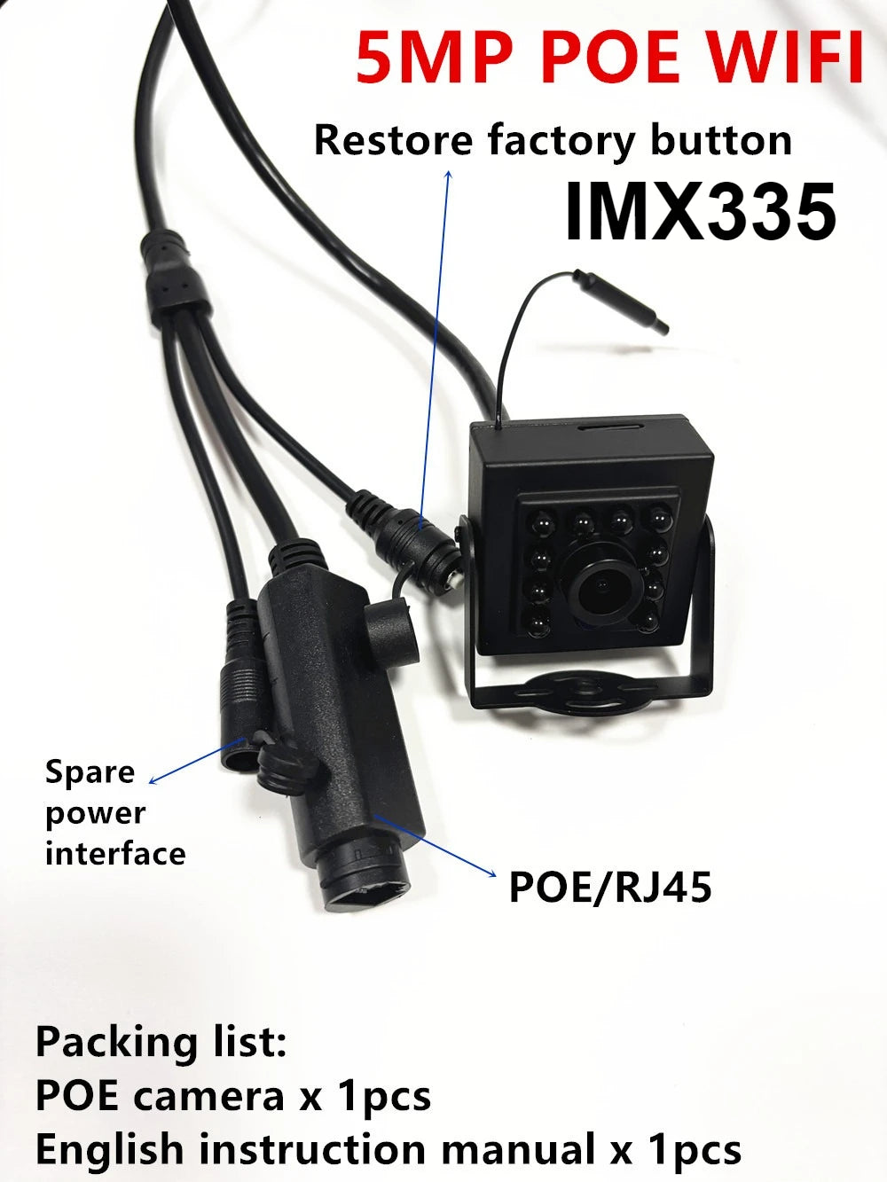 Mini WiFi Camera 5MP 1080P Indoor Night Vision Monitor