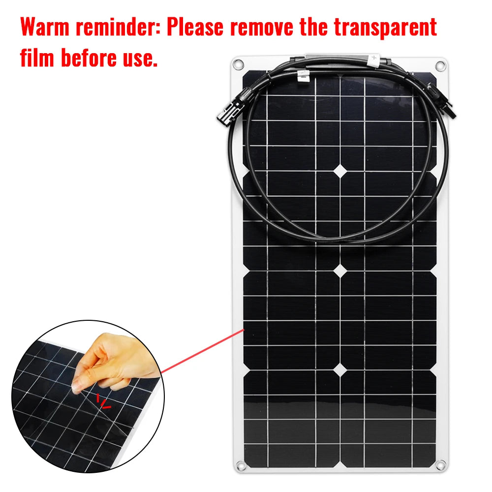 30W solcellekit med 2200W inverter og 100A controller til off-grid strømforsyning