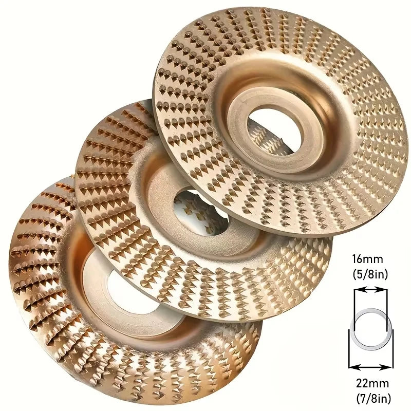 1/3pcs Woodworking Carving Wheel Polishing Wheel Versatile Sanding Disc Wood Shaping Tool Abrasive Disc 22mm inner diameter