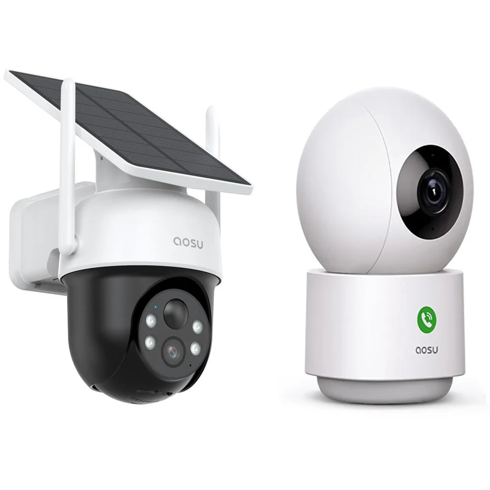3MP Solar Security Camera and Baby Monitor with Two-Way Audio