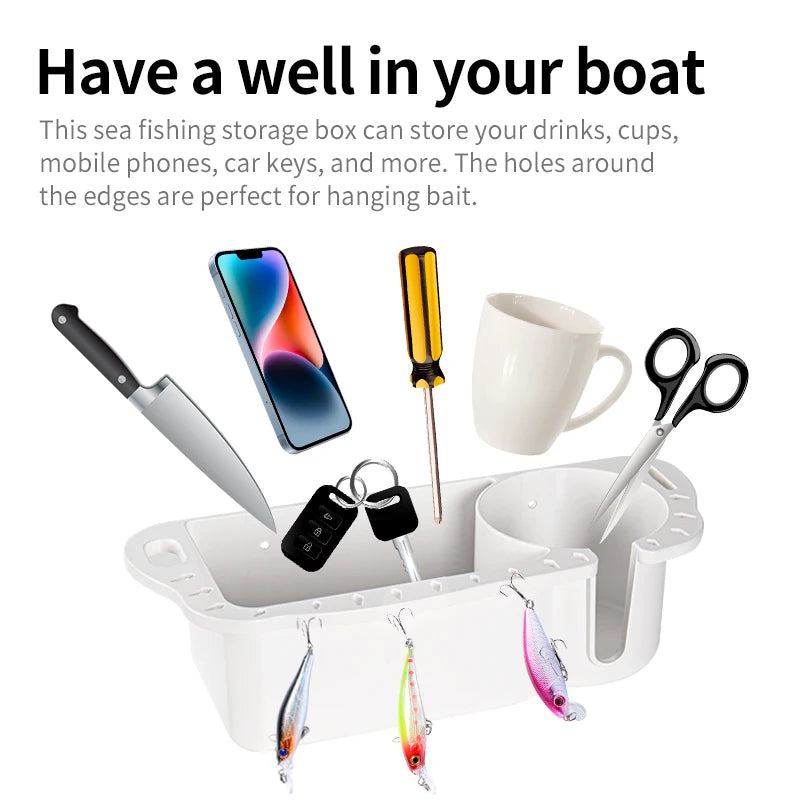 Organizer voor bootconsole, bekerhouder, telefoon- en drankjeshouder, voor boot, jacht, ponton en viscabine, multifunctioneel en universeel