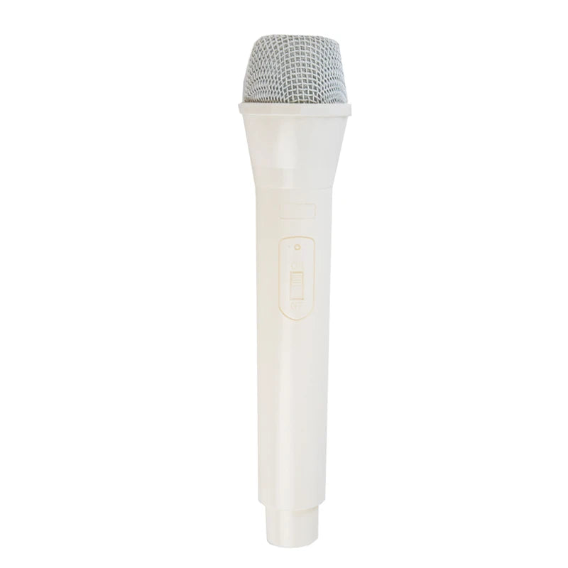 1 unidade, microfone de imitação, acessório de palco, microfone artificial de brincar para crianças, microfone de plástico para karaoke, brinquedo para disfarces e faz de conta