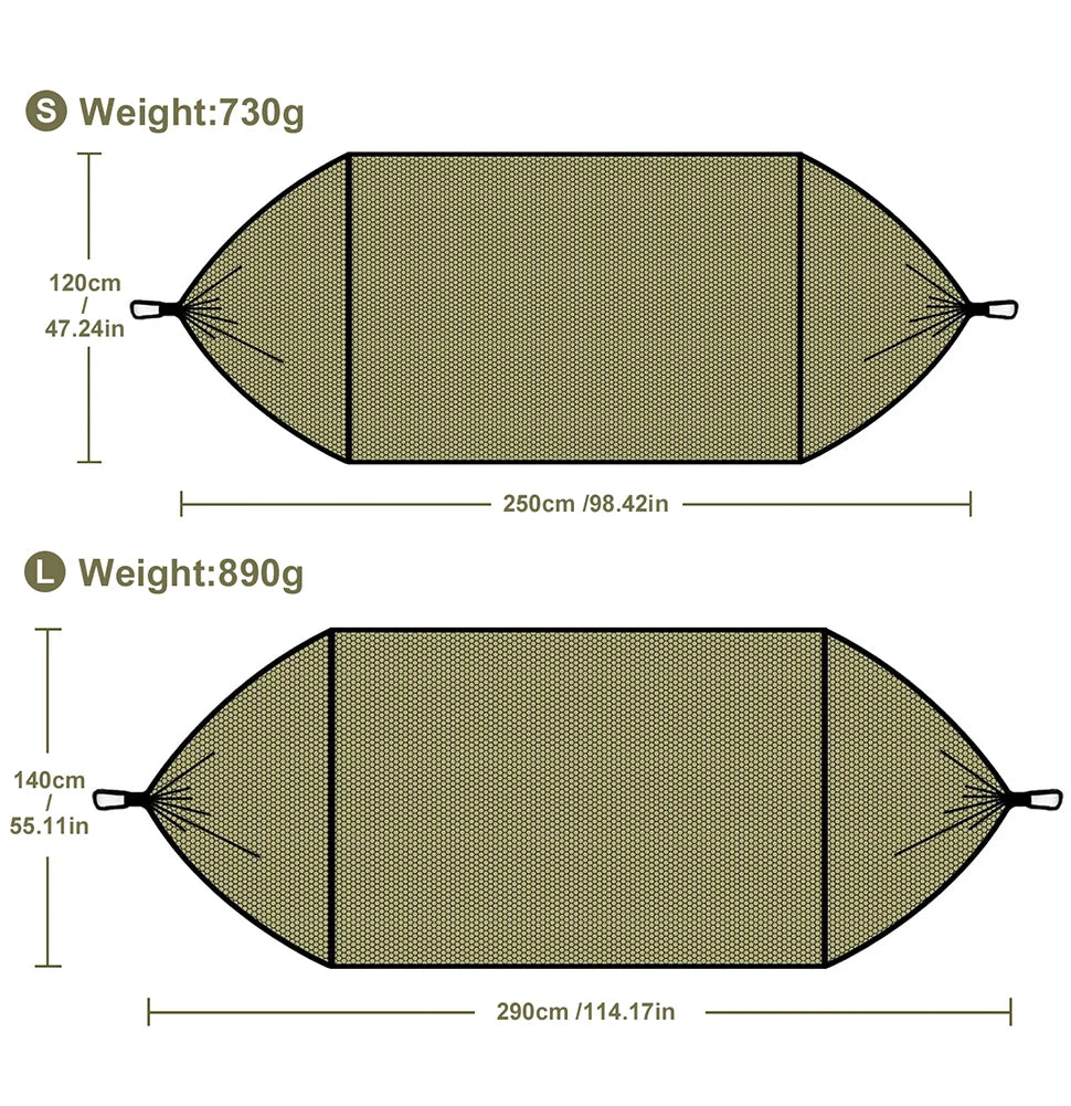 3-in-1 Camping Hammock with Mosquito Mesh and Quick Opening