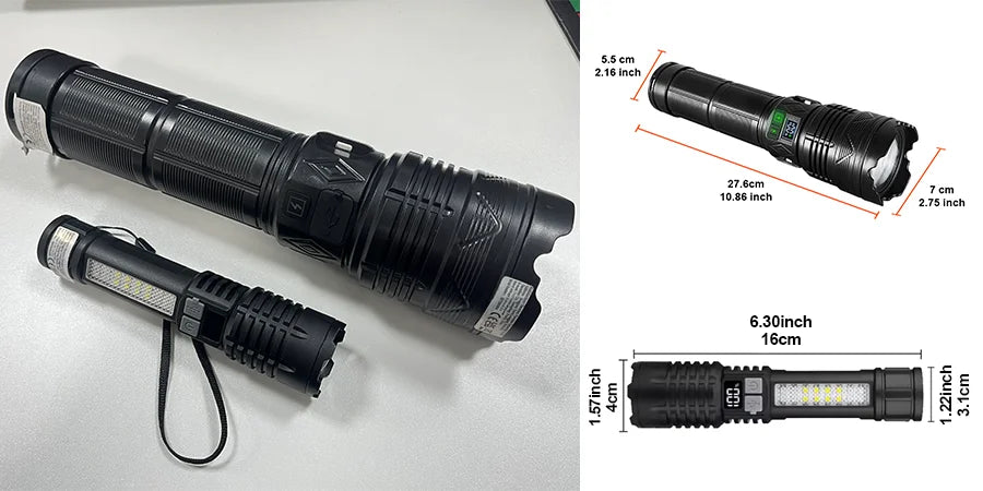 2026 New Upgrade Ultra Powerful Flashlights Rechargeable LED Tactical Torch Super Bright Lamp Outdoor Adventure Fishing Camping