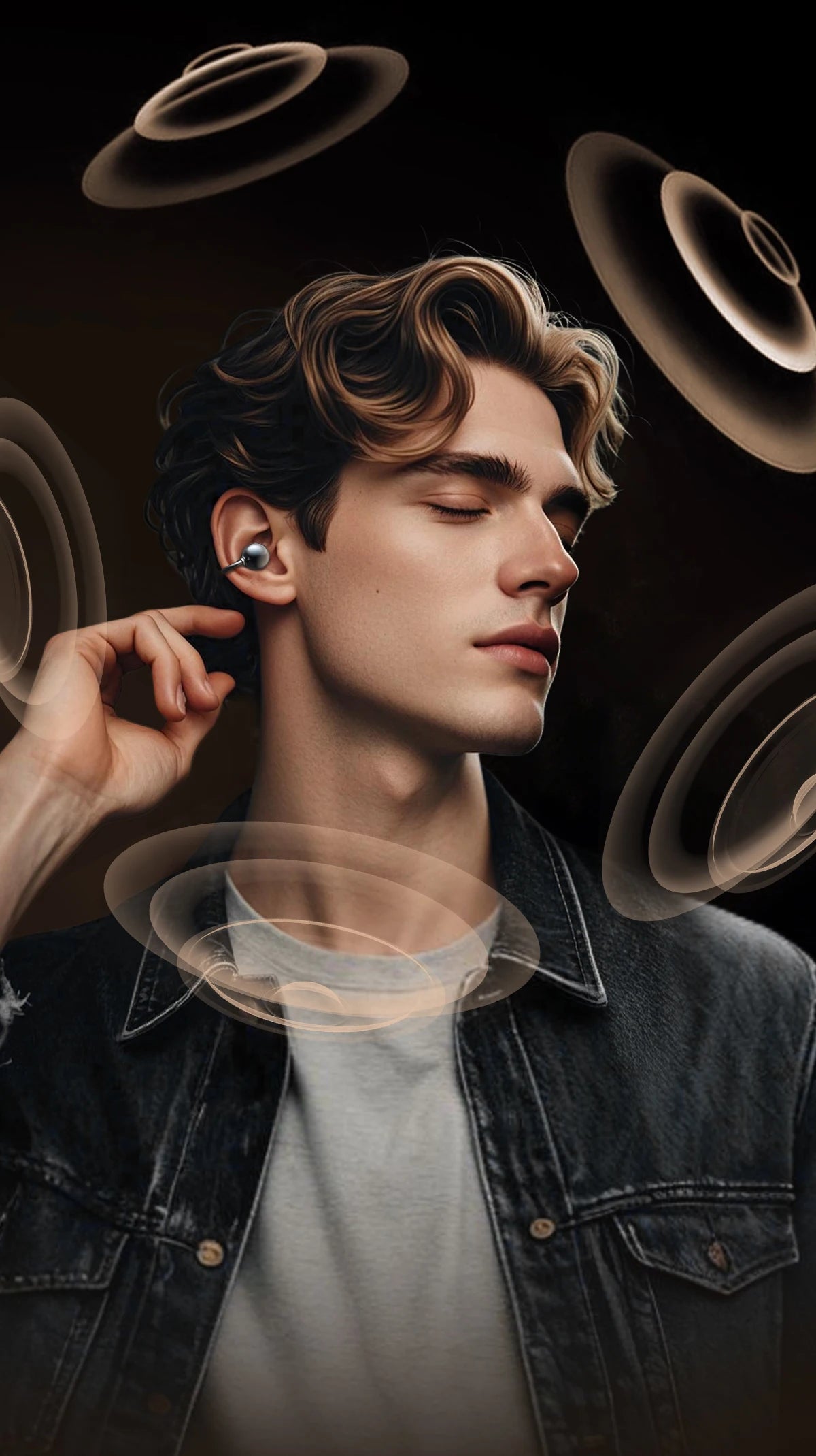 Open Ear Clip Wireless Bluetooth Earbuds with Mic