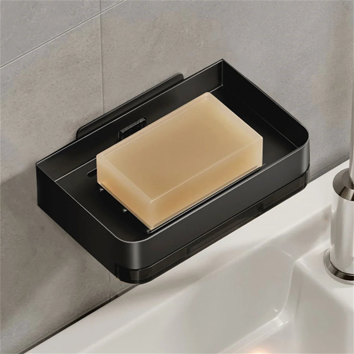 Aluminum Alloy Soap Holder Bathroom Soap Dish With Drain Water Wall Mounted Soap Box Bathroom Accessories
