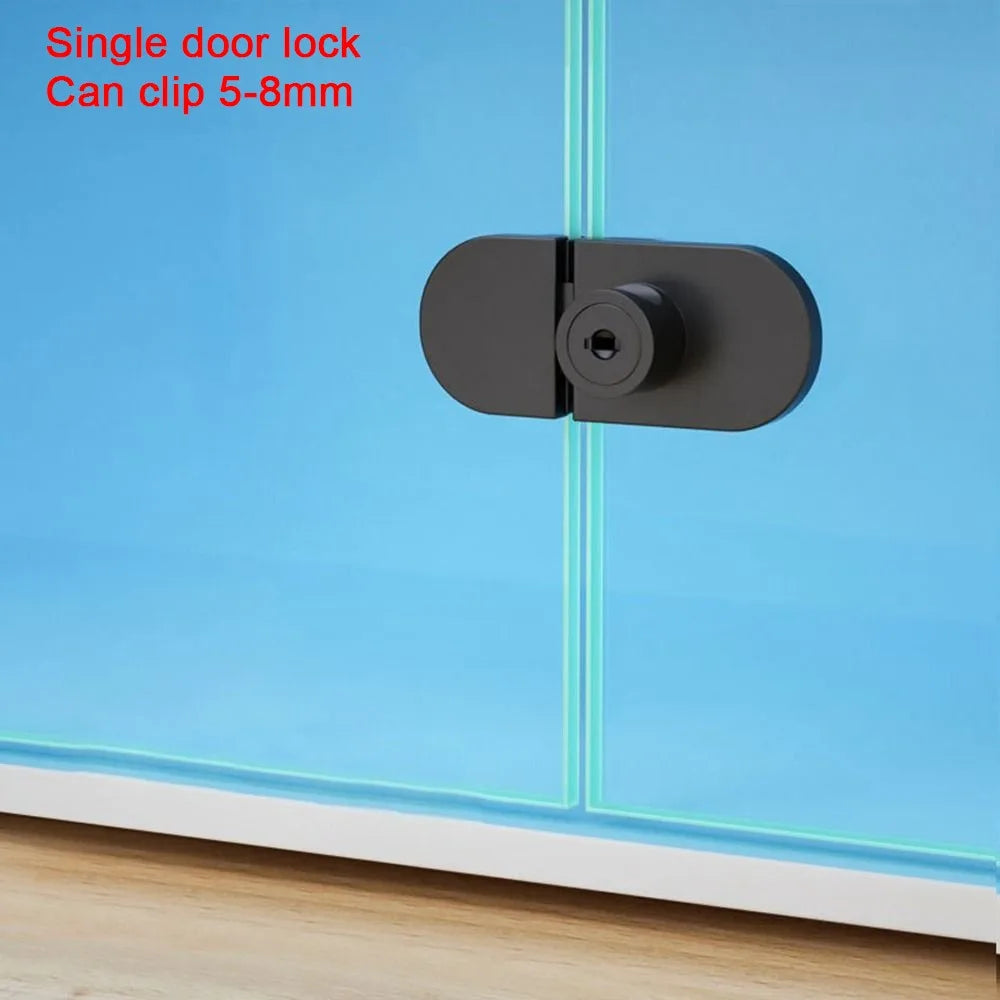 Glass Cabinet Door Lock, Zinc Alloy, No Drilling