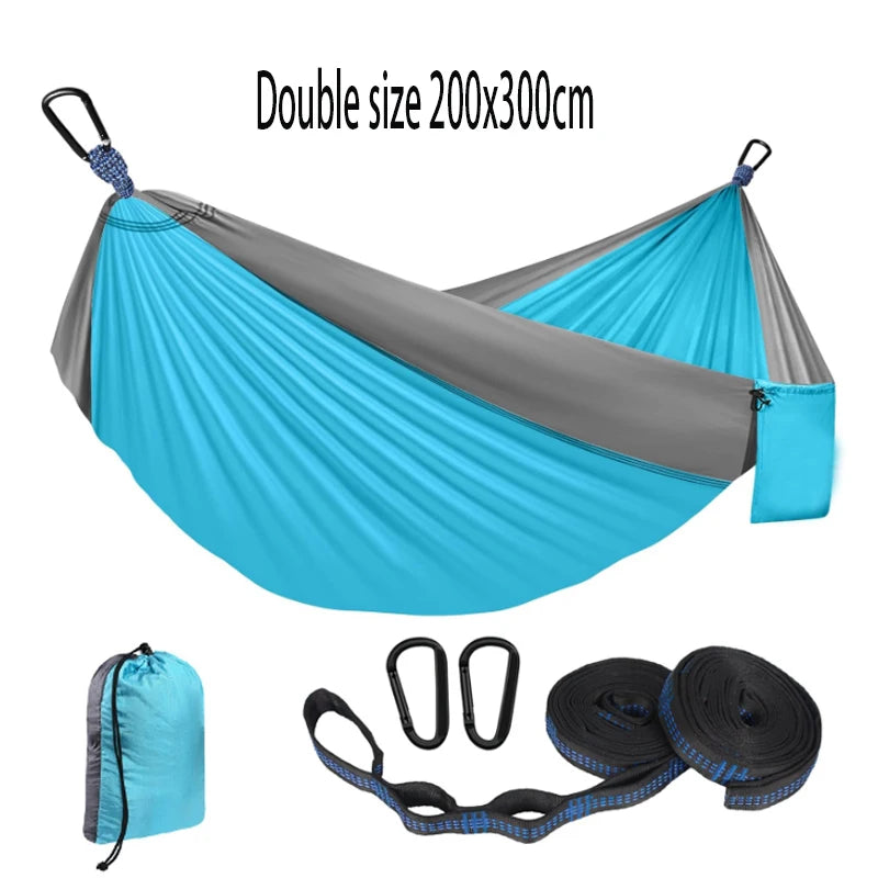 Nylon Camping Hammock with Straps - Size Options