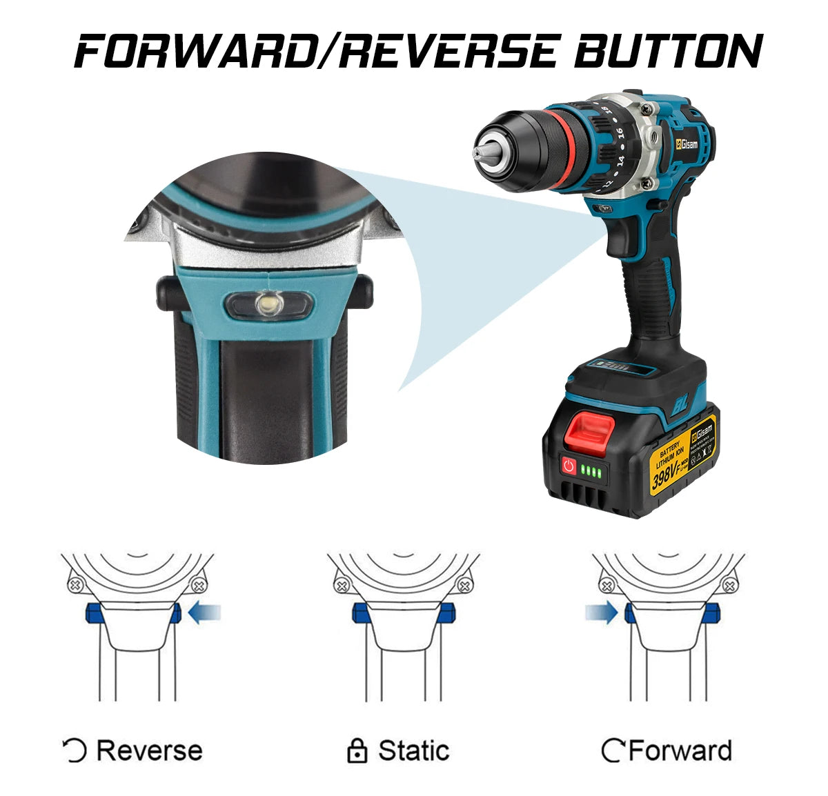 480N.M Brushless Electric Impact Drill for Makita 18V Batteries