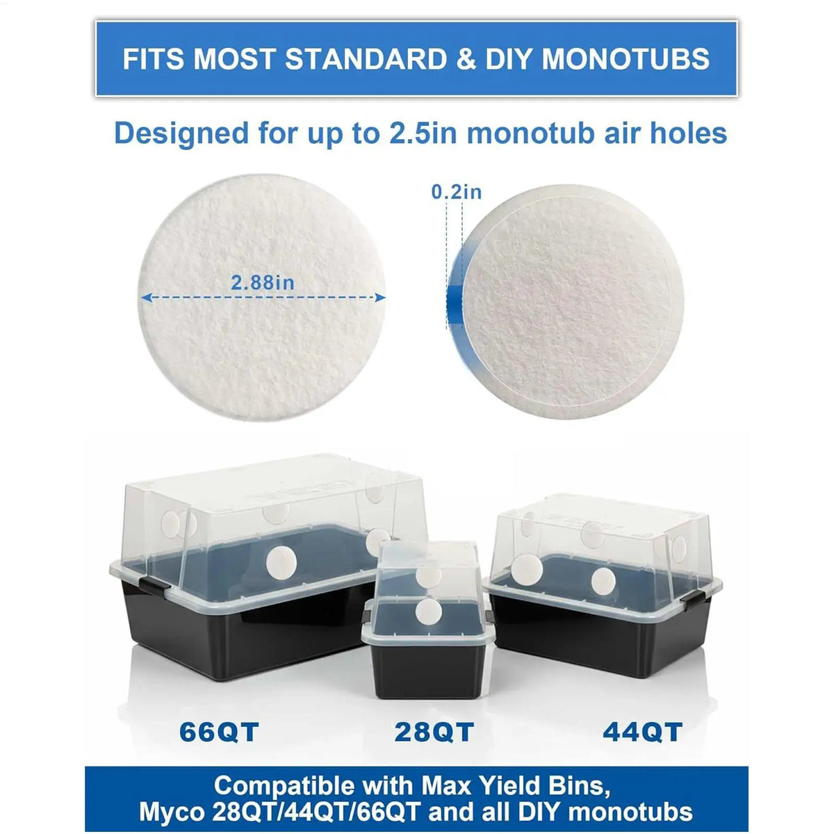 Adhesive Mushroom Growing Filter Patches — 30 Pieces