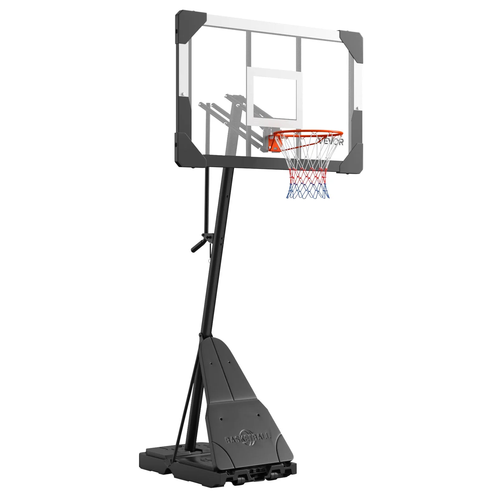 Système de panier de basket-ball portable réglable avec panneau de 44 à 54 pouces