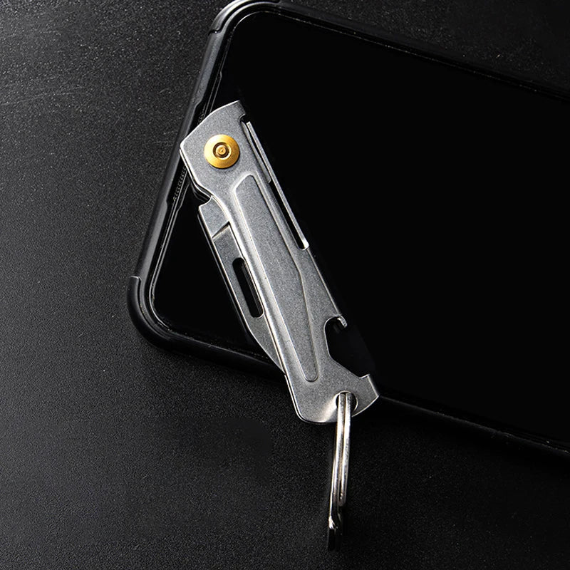 SANRENMU 431S Folding pocket knife 12C27 blade Portable EDC outdoor camping bottle opener Keychain hole knife