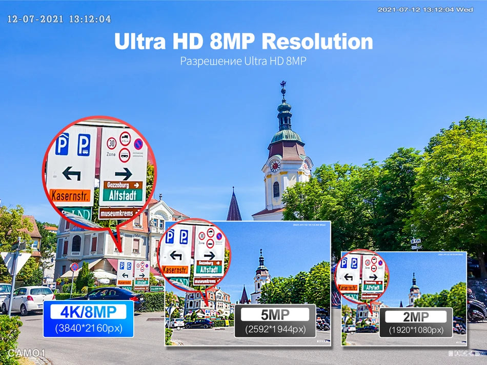 4MP 5MP 8MP PoE IP Security Camera with Two-Way Audio and AI Motion Detection