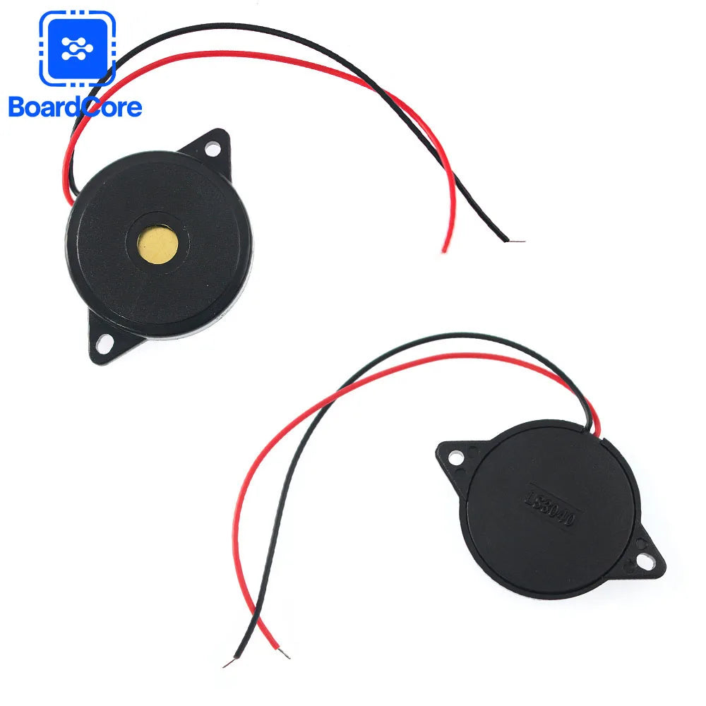 10-Pack 3040 Passive Piezoelectric Buzzers, 4 kHz, Pre-Wired